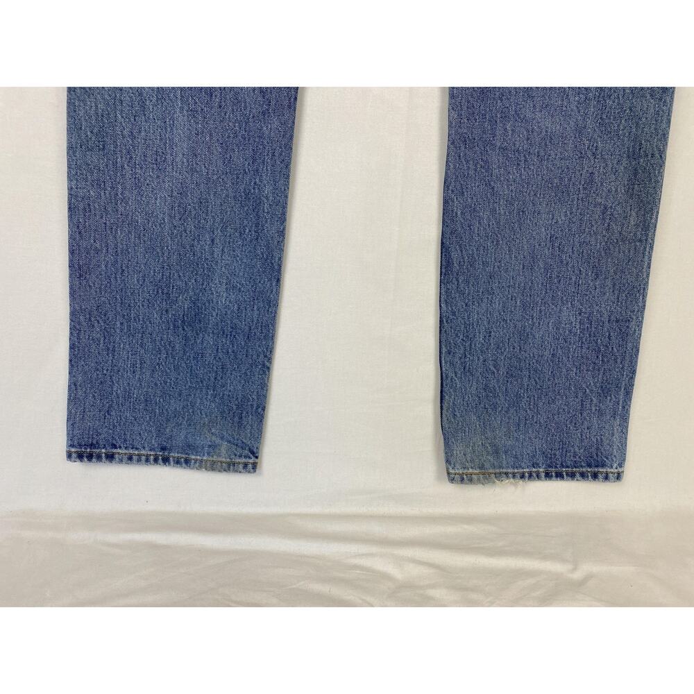 Vintage Y2K Levis 501 Jeans Mens 32x32 Button Fly Blue Straight Leg Medium Wash - Picture 6 of 16